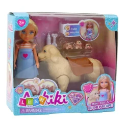 Lean Ankiki Hund Mini Puppe Set Mit Tasche Welpen Knochen