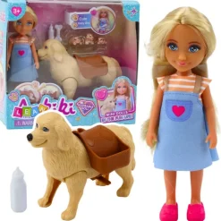 Lean Ankiki Hund Mini Puppe Set Mit Tasche Welpen Knochen