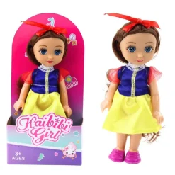 Lean Mini Prinzessin Puppe Krone Dekoriertes Kleid 17Cm Mix