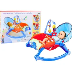 LeanToys Babywippe mit Spielbogen und Tierfiguren für Babys