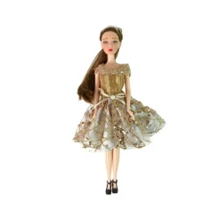 Leantoys Emily Baby Puppe mit Hund Langes Haar