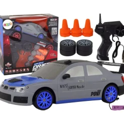 Lean Toys Ferngesteuerter Sportwagen R/C 1:24 Grau Austauschbare Räder