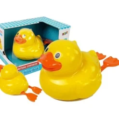Leantoys Gelbe Ente auf Batterien 18 cm für die Badewanne