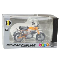 Lean Toys Retro Classic Metall-Motorradscheinwerfer Gelb 1:12