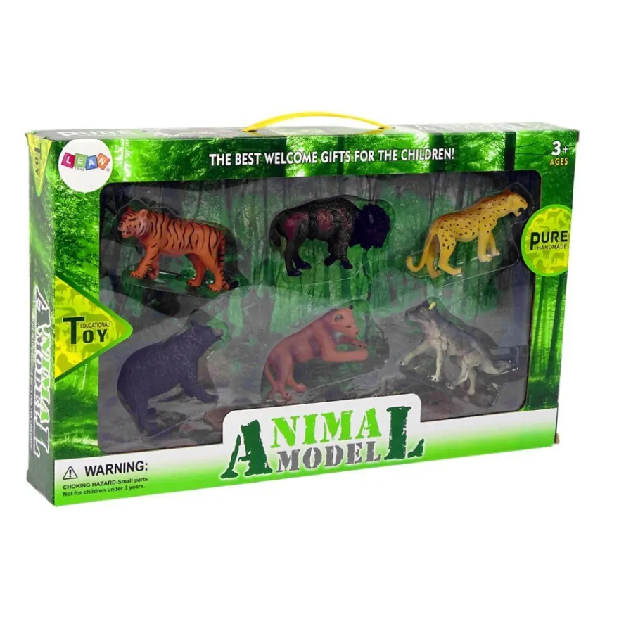 Lean Toys Set mit afrikanischen Waldtieren Figuren Bär Tiger