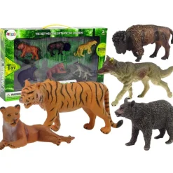 Lean Toys Set mit afrikanischen Waldtieren Figuren Bär Tiger
