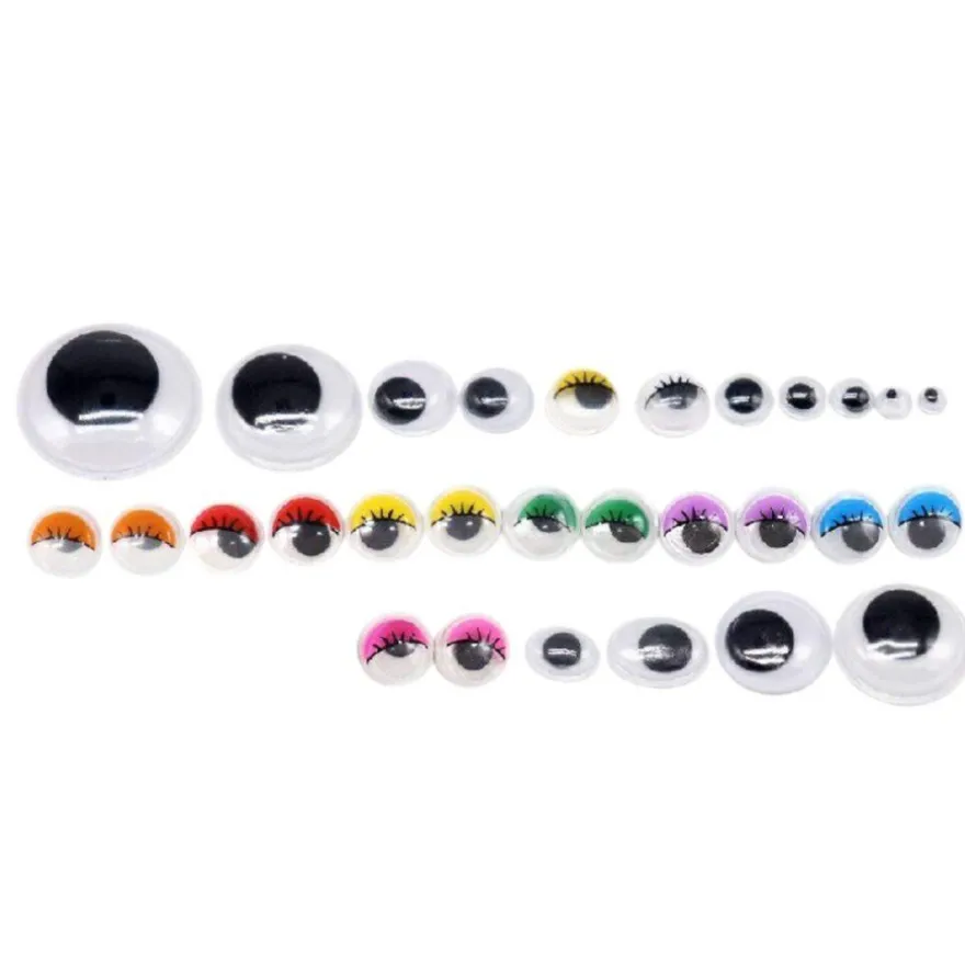Leantoys Set selbstklebende Augen, beweglicher bunter Organizer, 750-teilig