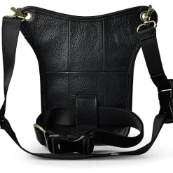 Le'aokuu Herren Echt Leder Beinbeutel Beintasche Oberschenkeltasche für Reisen