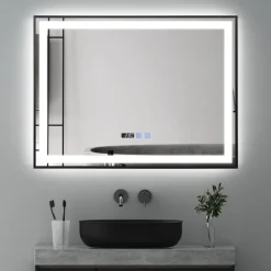 LED Badspiegel Badezimmerspiegel mit Beleuchtung Wandspiegel Beschlagfrei IP44