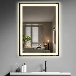 LED Badspiegel Badezimmerspiegel mit Beleuchtung Wandspiegel Beschlagfrei IP44