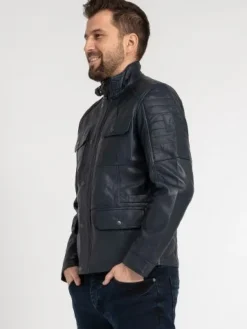 Lederjacke Herren Echt Leder Jacke Rock Creek Herren Bikerjacke H-382 S-3XL NEU