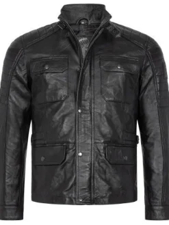 Lederjacke Herren Echt Leder Jacke Rock Creek Herren Bikerjacke H-382 S-3XL NEU
