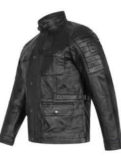 Lederjacke Herren Echt Leder Jacke Rock Creek Herren Bikerjacke H-382 S-3XL NEU