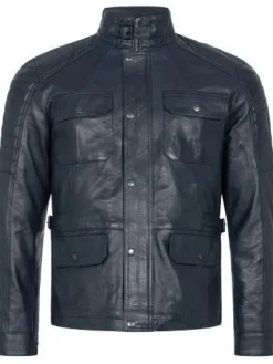 Lederjacke Herren Echt Leder Jacke Rock Creek Herren Bikerjacke H-382 S-3XL NEU