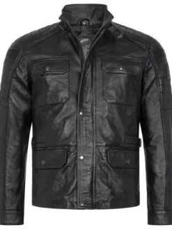 Lederjacke Herren Echt Leder Jacke Rock Creek Herren Bikerjacke H-382 S-3XL NEU