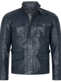 Lederjacke Herren Echt Leder Jacke Rock Creek Herren Bikerjacke H-382 S-3XL NEU