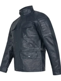 Lederjacke Herren Echt Leder Jacke Rock Creek Herren Bikerjacke H-382 S-3XL NEU