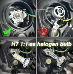 LED H7 60W Abblendlicht für Mercedes W204 S204 W205 S205 W211 S211 W212 S212