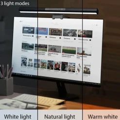 LED Monitor Lampe 5W Bildschirmlampe Einstellbare Helligkeit und Farbtemperatur