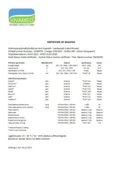 Leerkapseln • HPMC transparent leere Kapseln • vegan pflanzlich Größe 000