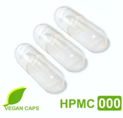 Leerkapseln • HPMC transparent leere Kapseln • vegan pflanzlich Größe 000