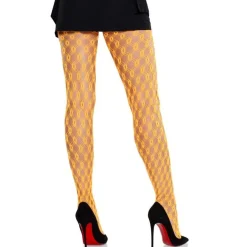 LEG Avenue Hosiery Netzstrumpfhose mit Ösen Neon Orange