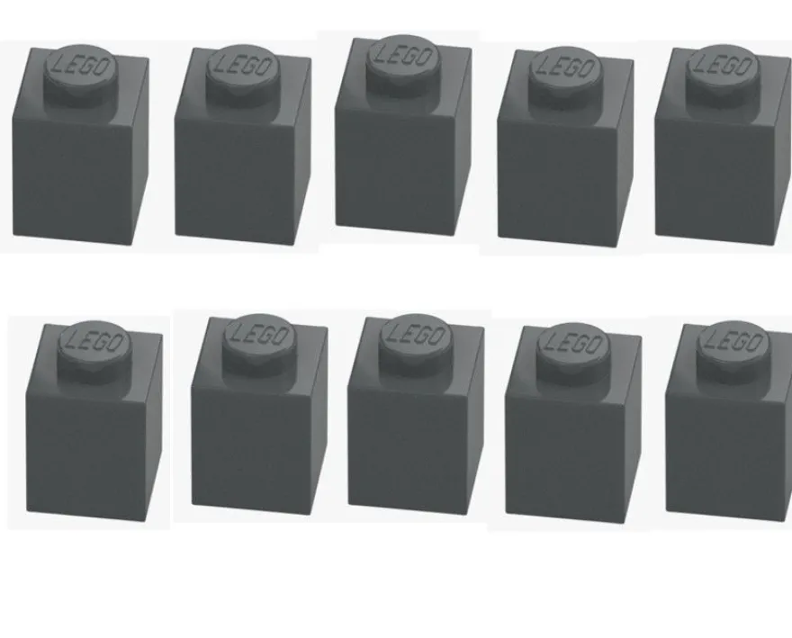 LEGO® 10x Stein 1x1 Dunkelgrau Dark Stone Grey 3005 4211098 Baustein NEU