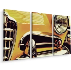 Leinwand Bilder SET 3-Teilig Vintage Retro 3D-AUTO Wandbilder xxl 3522