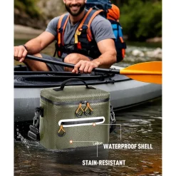Lekesky Isolierte Kühltasche 12L - Tragbar, Wasserdicht & Auslaufsicher für