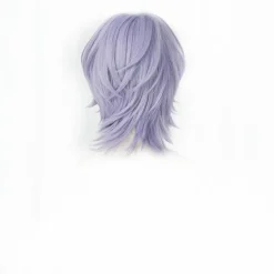 LeMarnia Anime Cosplay Perücke Hellviolett Herren Kurz, Hitzebeständig, für