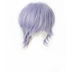 LeMarnia Anime Cosplay Perücke Hellviolett Herren Kurz, Hitzebeständig, für