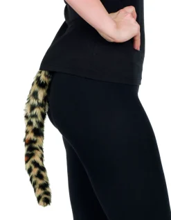 Leoparden Set Haarreif Ohren Schwanz Leo Katze Tierkostüm Karneval Fasching