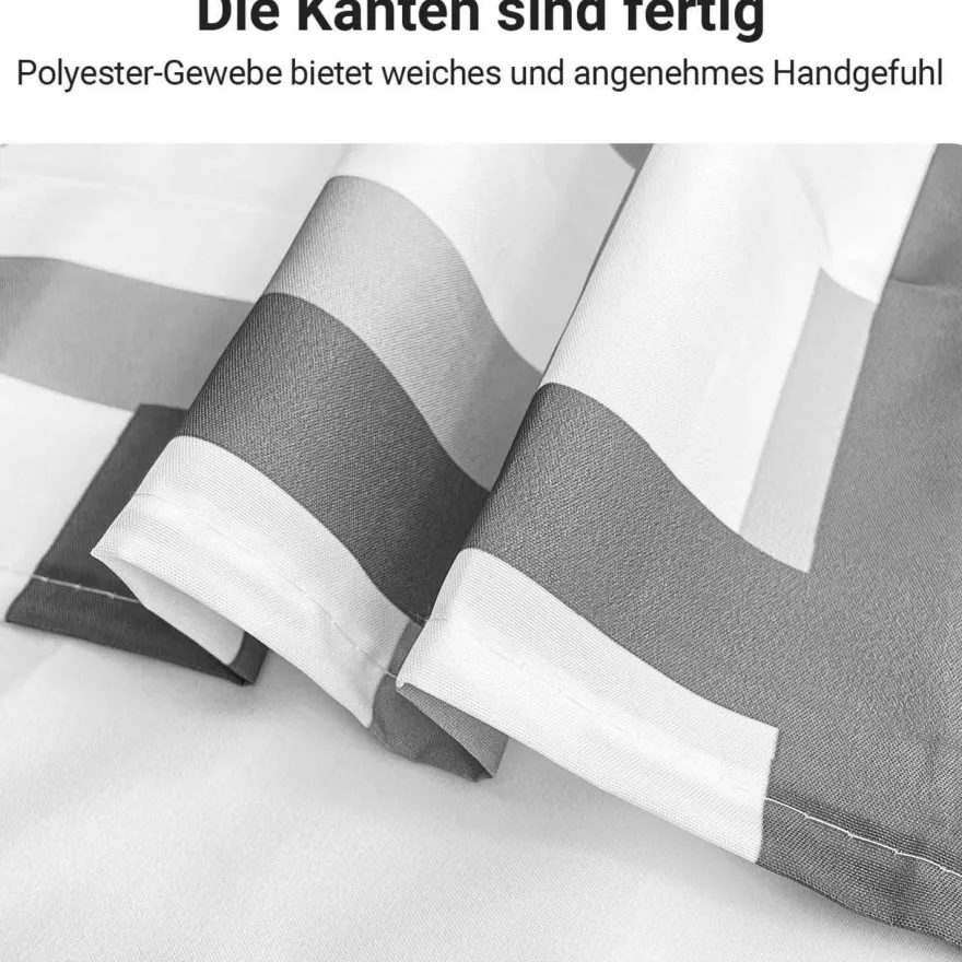Lerores Duschvorhang Block Antischimmel Textil 200x160cm 12 Ösen Badezimmer