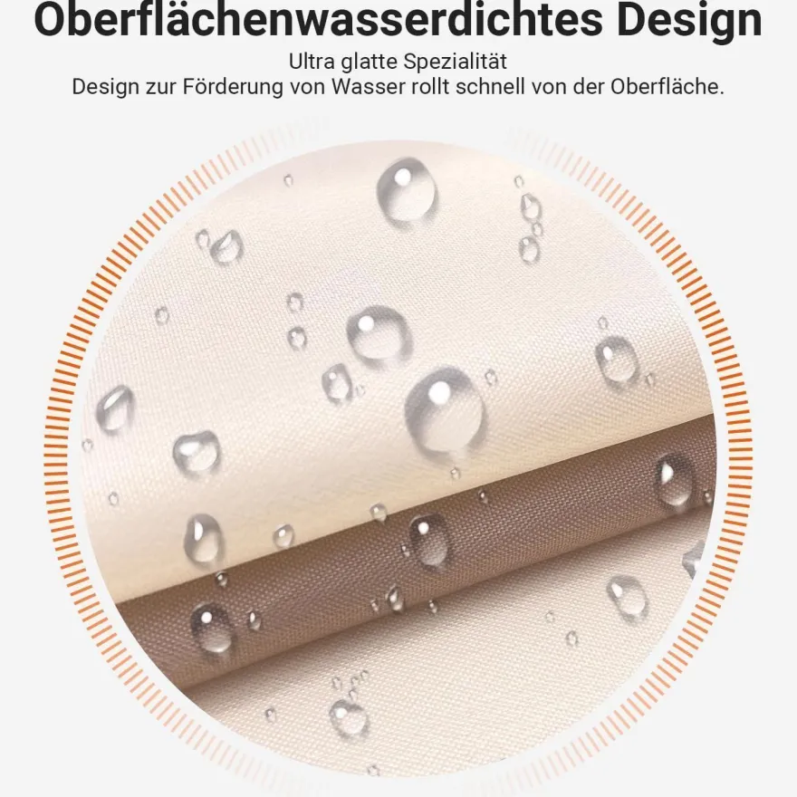 Lerores Duschvorhang 80x180 cm Beige Streifen, Wasserabweisend, Waschbar