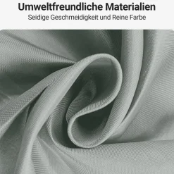 Lerores Duschvorhang 180x190cm Grau Wasserabweisend Antischimmel Polyester
