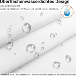 Lerores Duschvorhang 120x180cm Reinweiß - Wasserabweisend, Antischimmel