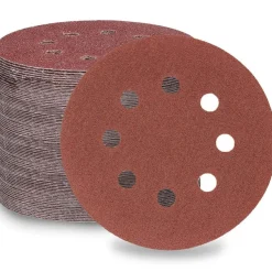 LESNIC 100er Klett-Schleifscheiben 125mm, 100 Körnung, 8 Loch