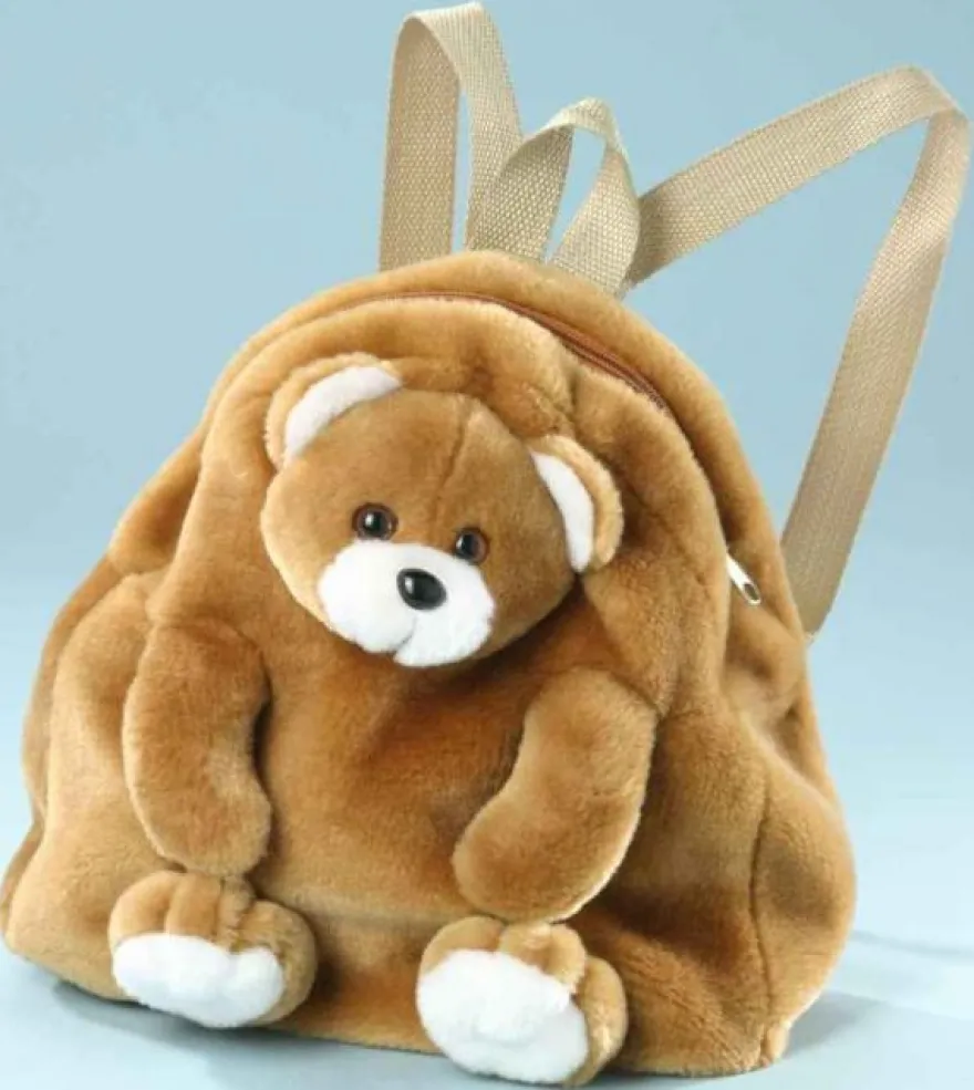 LEVUVU Bären-Rucksack mittelbraun 30 cm