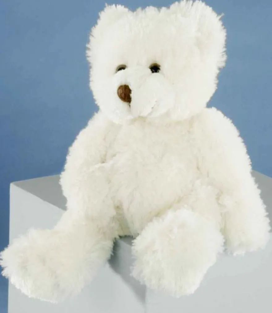 LEVUVU Sitzbär Teddybär naturweiß 16 cm