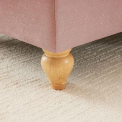 L-förmiges 2-Sitzer Sofa, Chenille Stoff, Rosa, 190 cm, Mittelalter Stil mit
