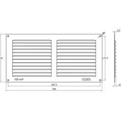 Lüftungsgitter Aluminium Silber Abluftgitter Insektenschutz Gitter