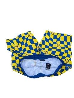 LiDL Livergy kurze Hose Sweatshorts Gelb Blau Freizeitshorts Shorts Lidl Kollektion