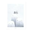 Lilipinso Poster Eisberge grau weiss