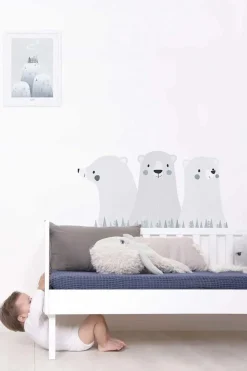 Lilipinso Poster Eisberge grau weiss