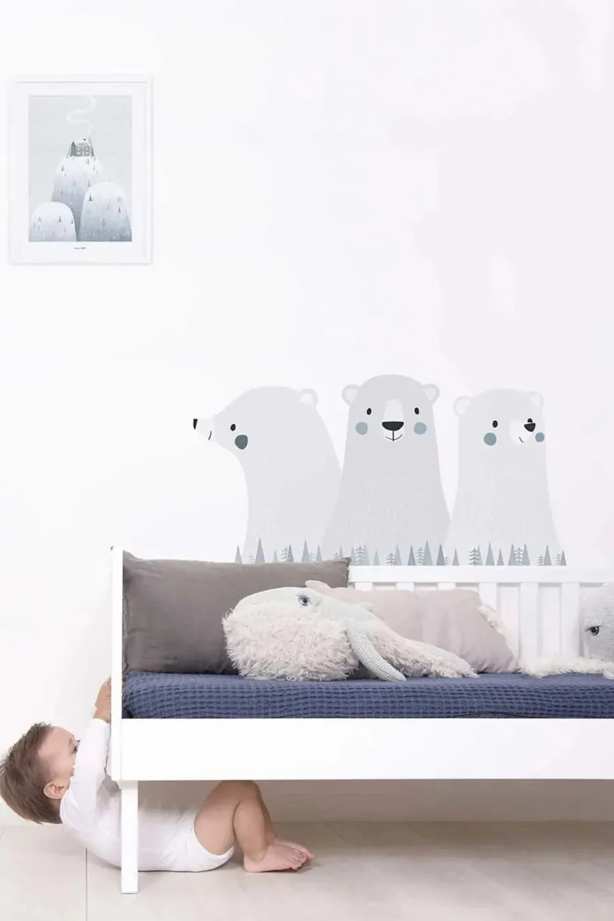 Lilipinso Poster Eisberge grau weiss