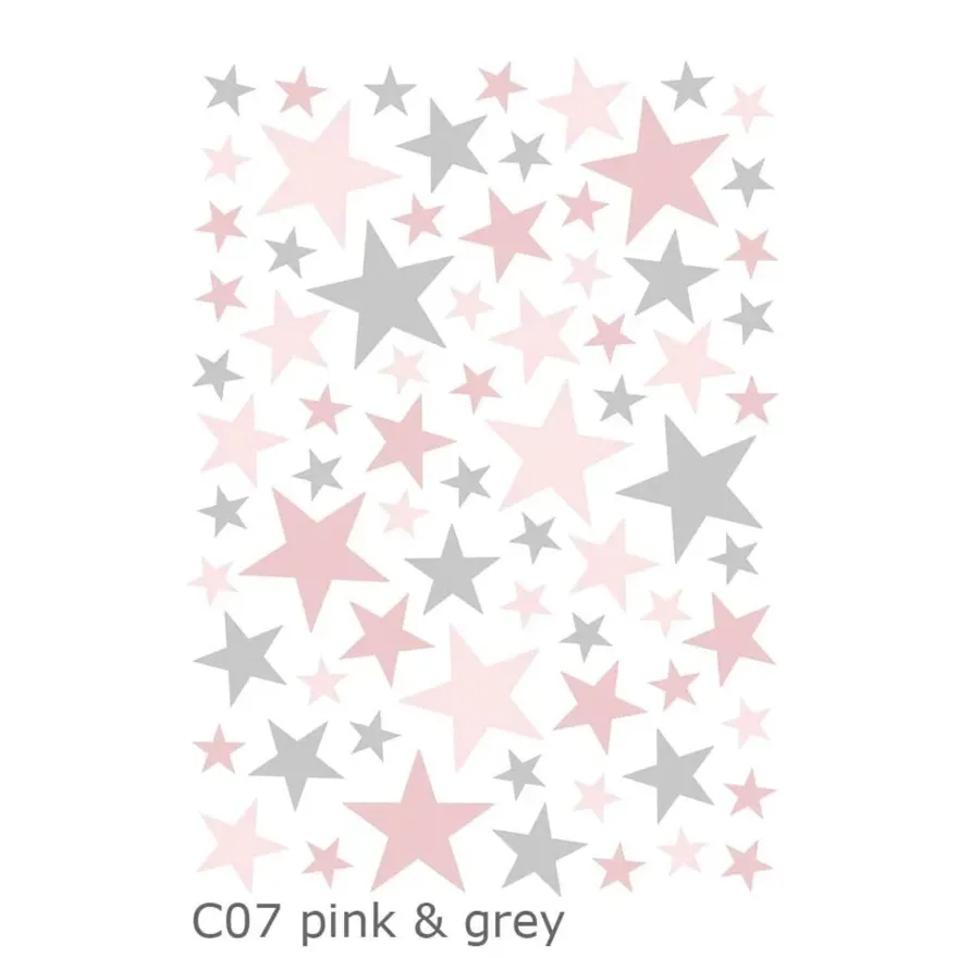Lilipinso Wandsticker Basics gemischte Sterne, Farbe: aqua remix
