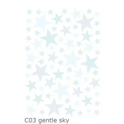Lilipinso Wandsticker Basics gemischte Sterne, Farbe: aqua remix