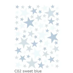 Lilipinso Wandsticker Basics gemischte Sterne, Farbe: aqua remix