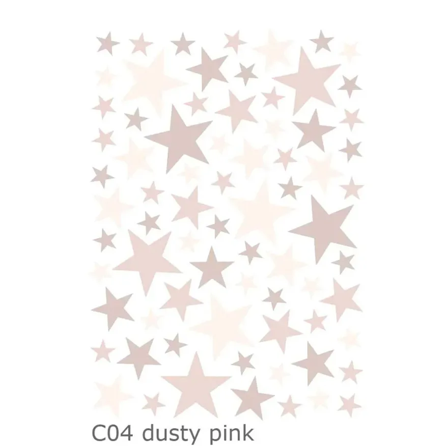 Lilipinso Wandsticker Basics gemischte Sterne, Farbe: aqua remix