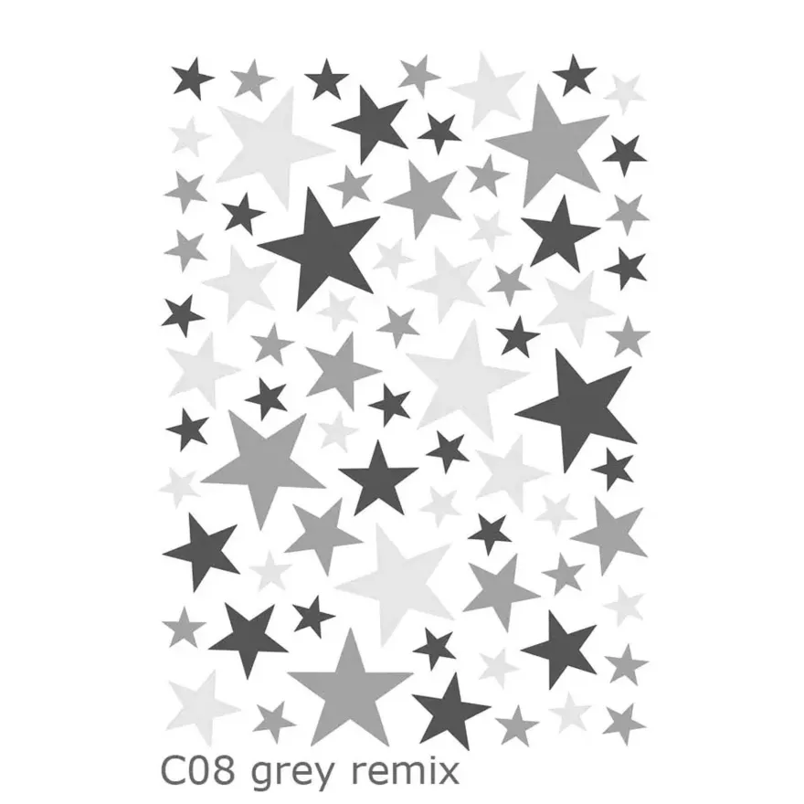 Lilipinso Wandsticker Basics gemischte Sterne, Farbe: aqua remix
